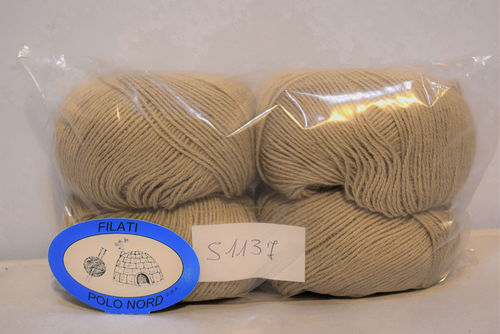 75%alpaca, 25%lana Sabbia S1137 200 grammi