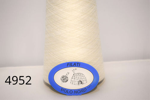 50%lana, 30%seta, 20%lino Nm 11 Bianco 4952 100 grammi